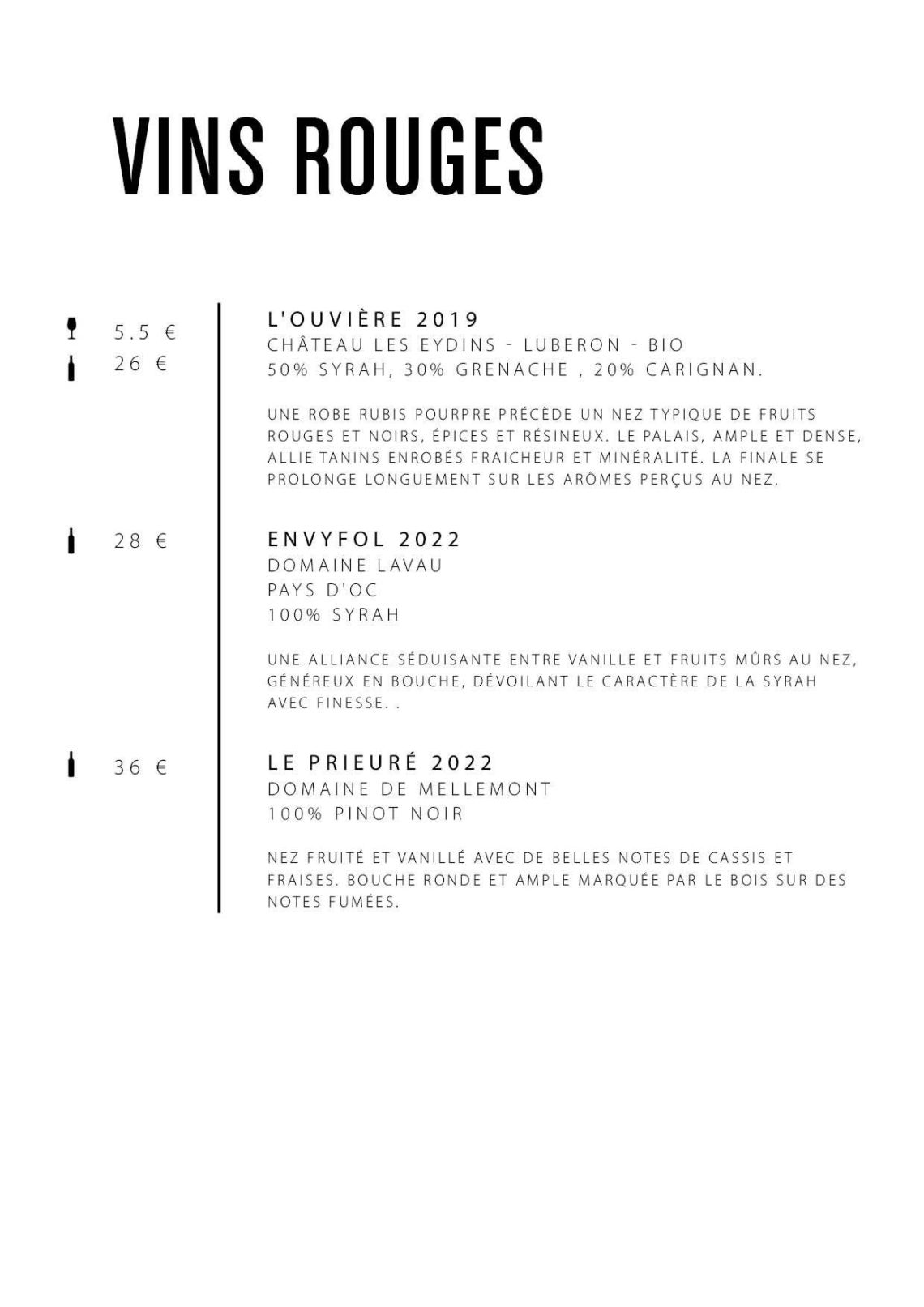 Carte Table Octobre à décembre 202421