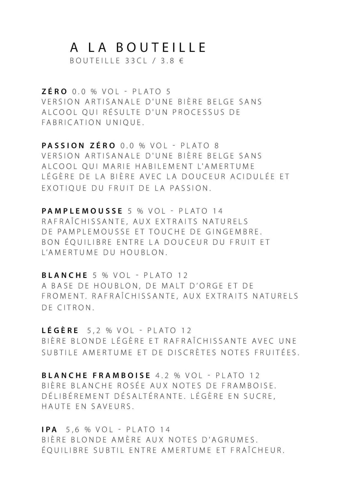 Carte Table Octobre à décembre 20245