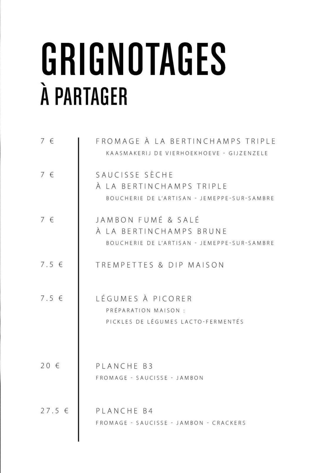 Carte Table Octobre à décembre 20247